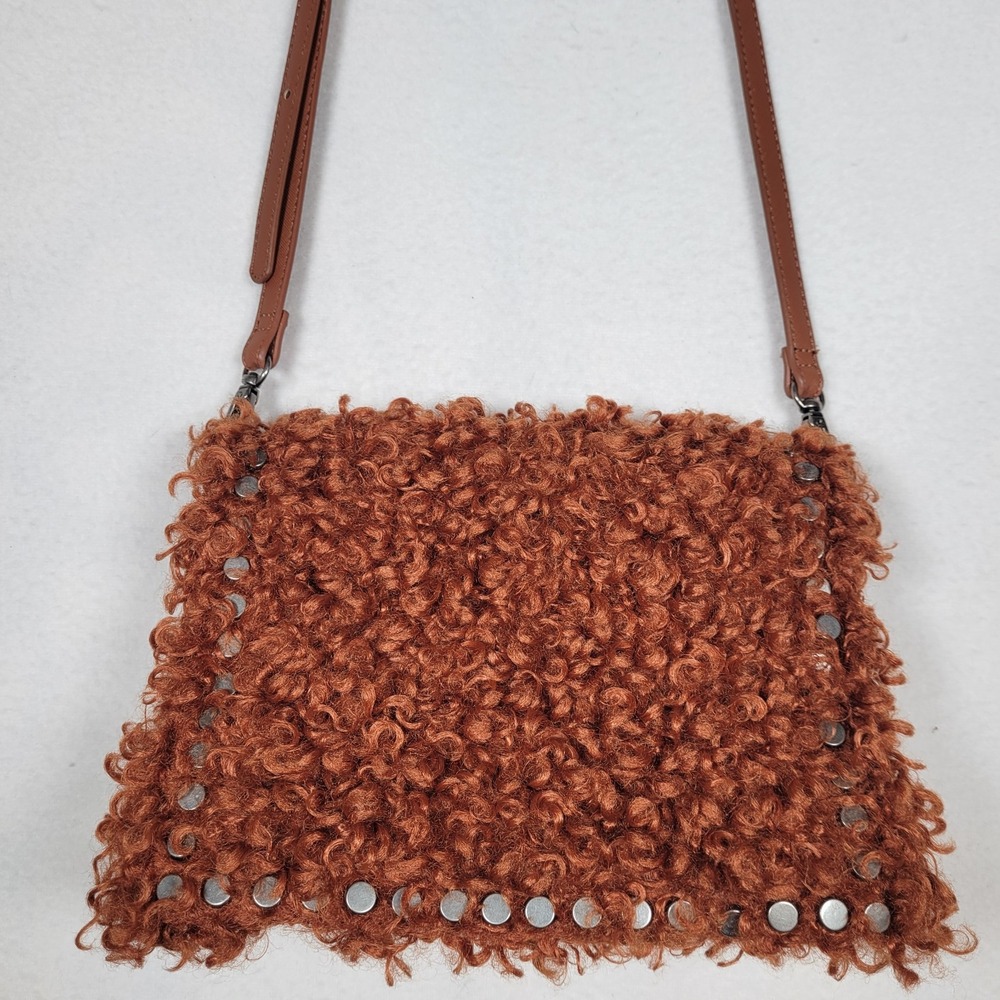 Steve Madden Bkate Faux Fur Crossbody Bag, Burnt‎ Orange